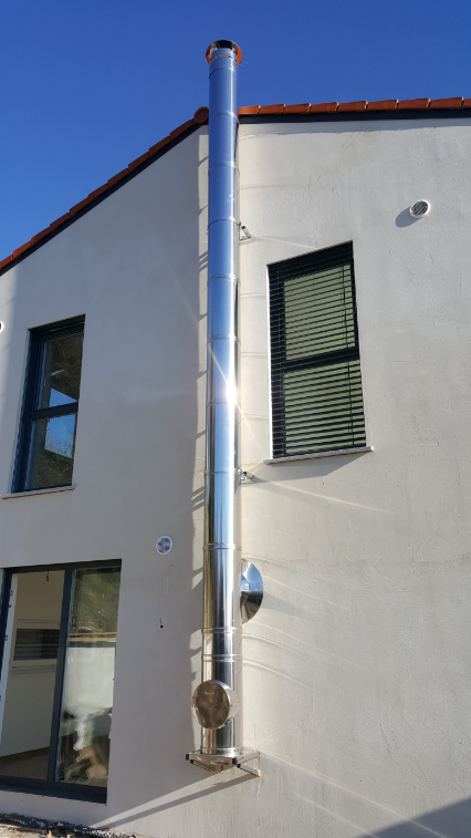 troslojni dimnik s keramično tuljavo