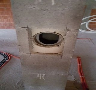 vgradnja priklopa za dimniška vratca